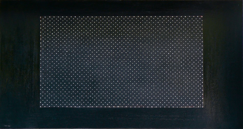 15. M.M & foil on panel 48x90" 2006