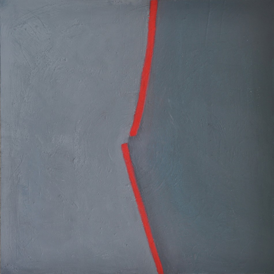 Gray-and-Red-I.mixed-media-on-canvas-30x30In.2012.JPG