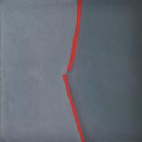 Gray-and-Red-I.mixed-media-on-canvas-30x30In.2012.JPG